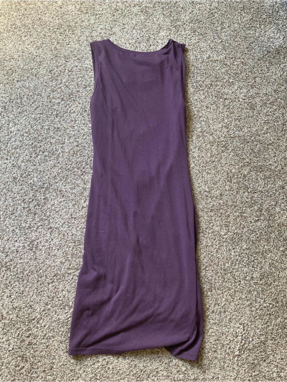 Leith Sleeveless Bodycon Mini Dress in Plum - Picture 3 of 3
